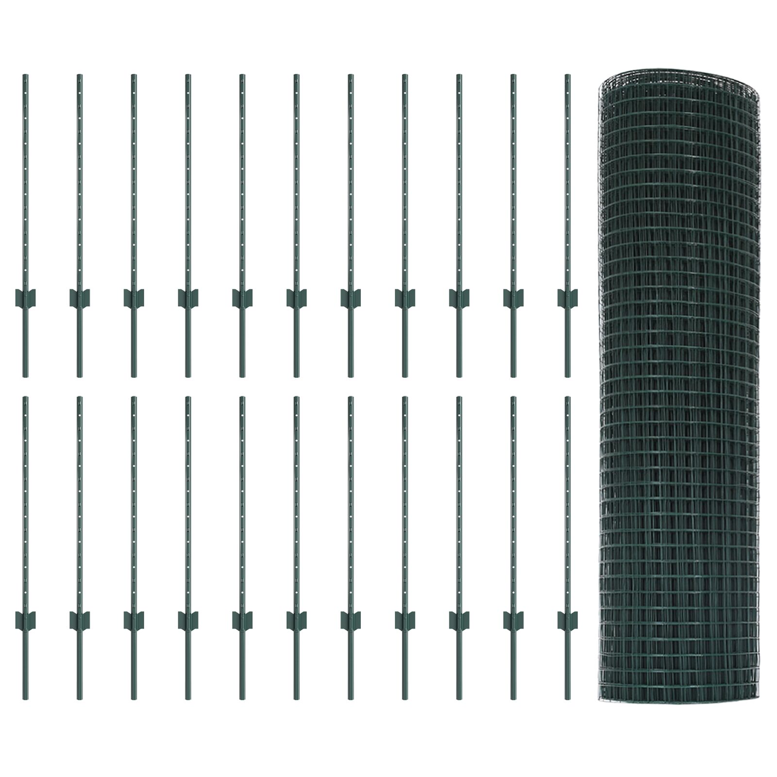 Hegesztett drótkert 22 u poszttal zöld 0,8x50 m acél