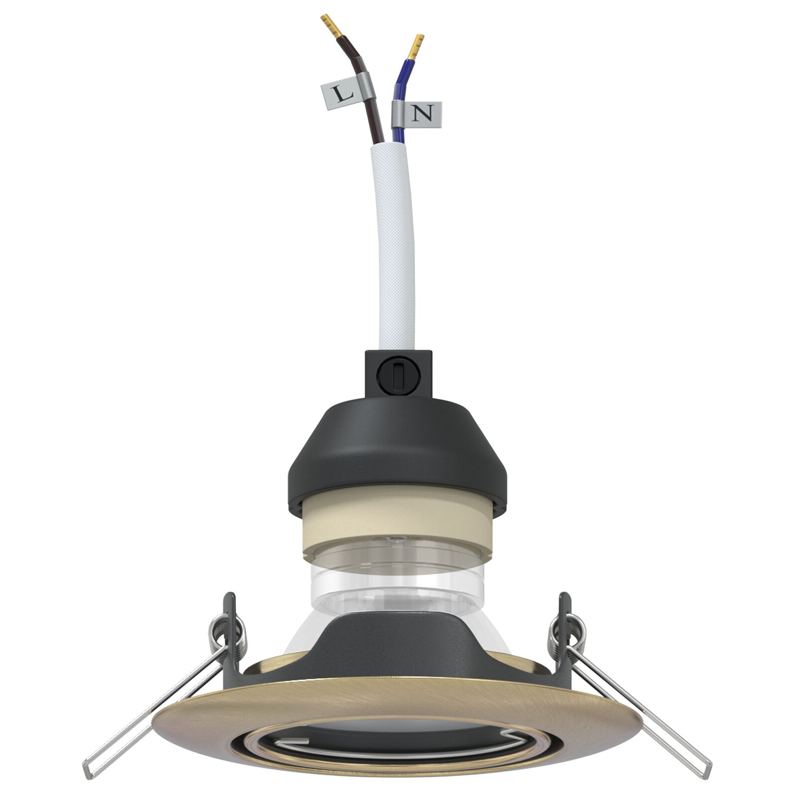 Lámpák 24 db sárgaréz 9 cm sárgaréz beépített lámpák kerek