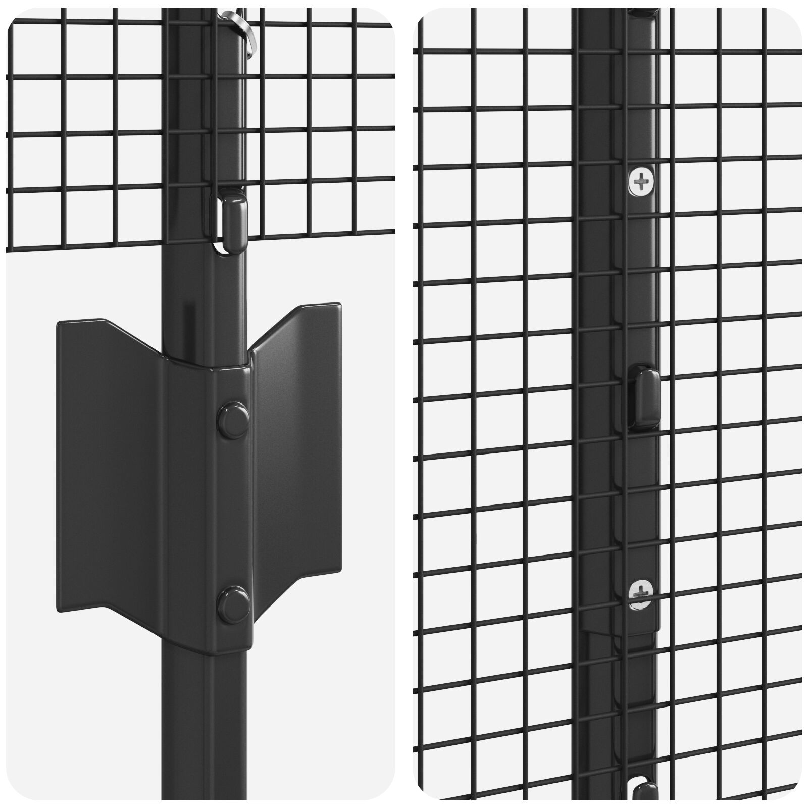 Csirkeháló kerítés szett 2 db szürke porszórt acél 25 x 1 m