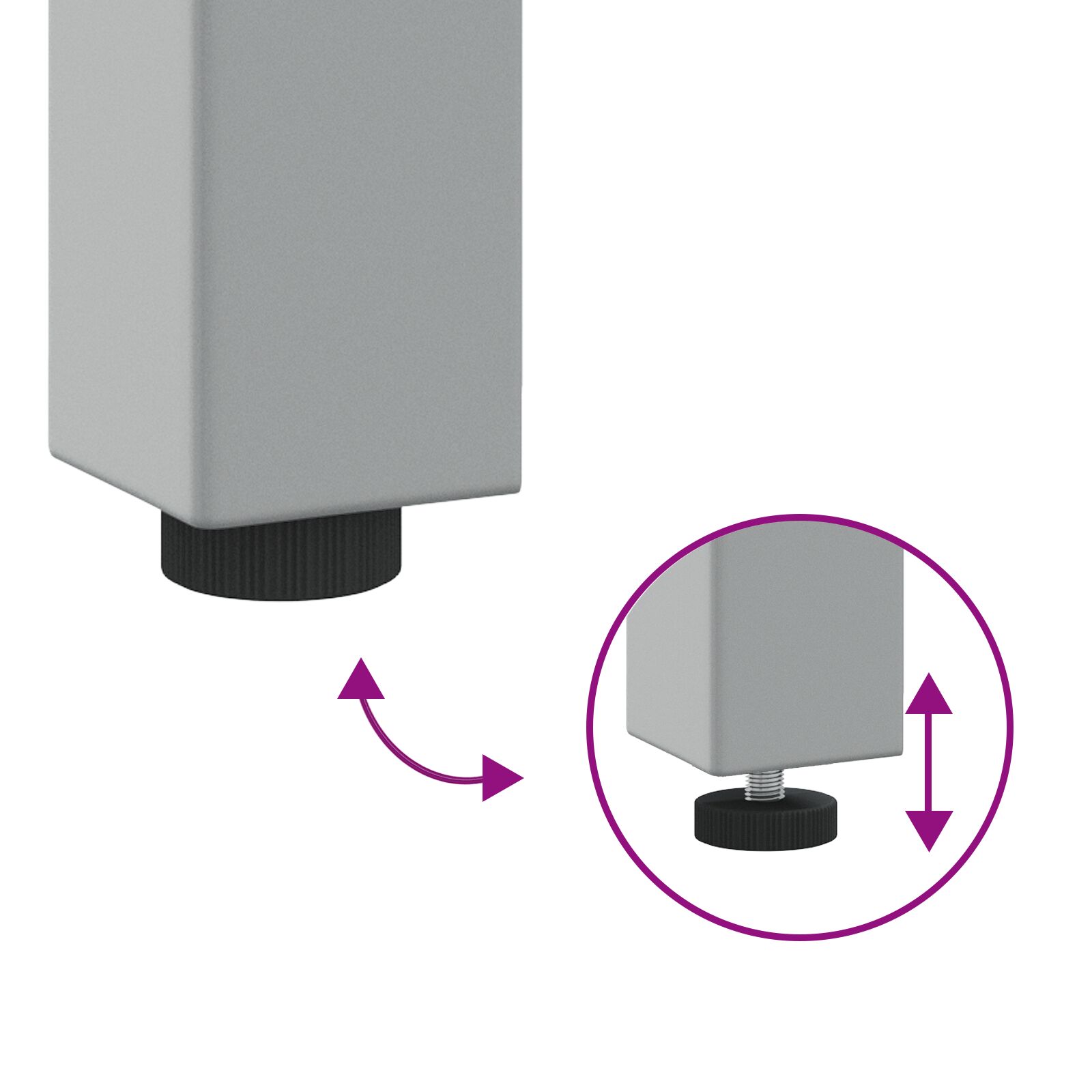 2 részes munkapad szett szürke acél