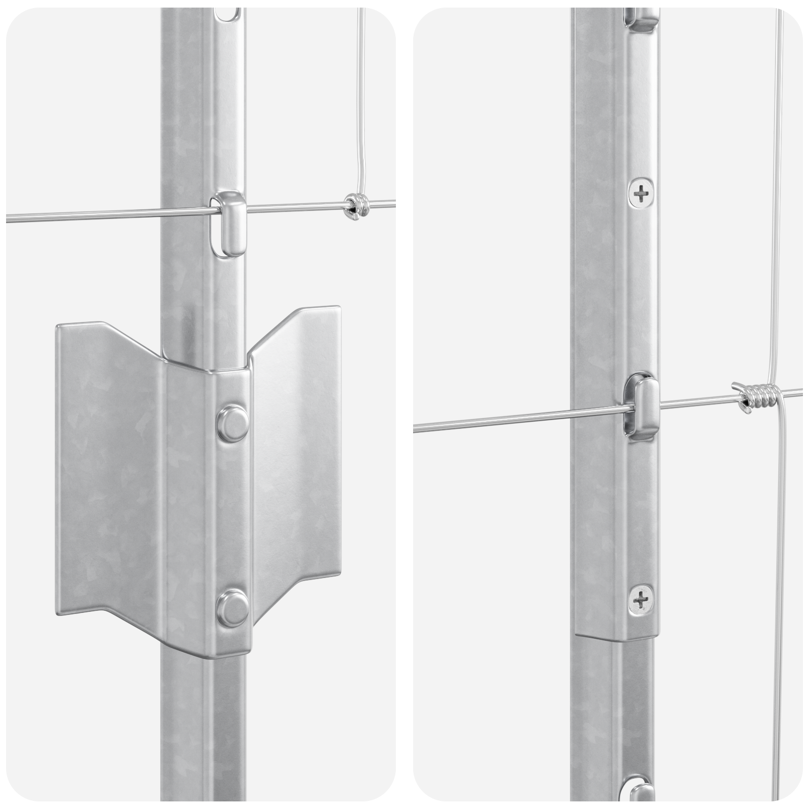 22 db u-csatorna kerítésoszlop 140 cm horganyzott acél