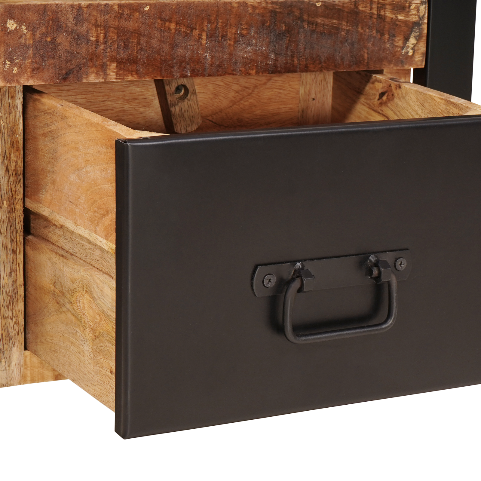 Valet állvány 40x40x90 cm tömör durva fa mangó