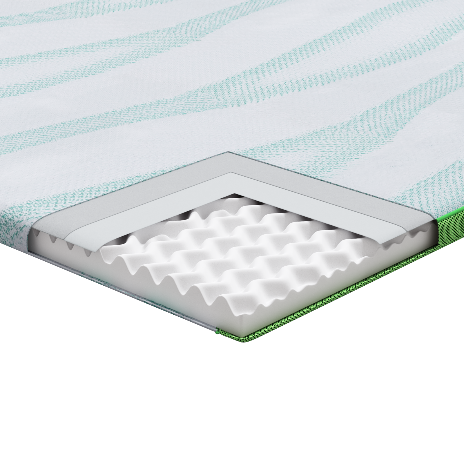 Matracpárnák egyéb fehér és zöld 90 x 200 cm