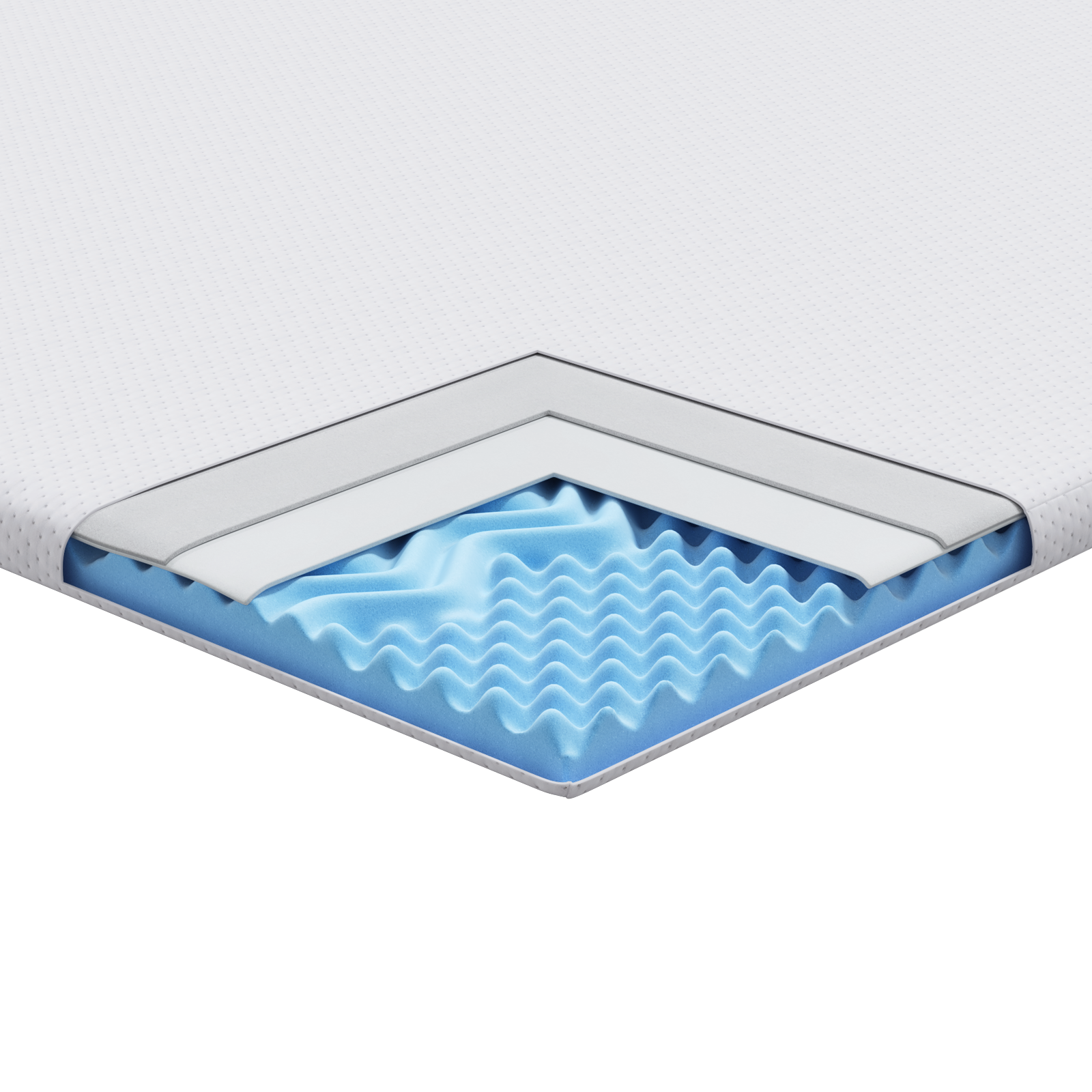 Matracpárnák fehér 120 x 200 cm 100% poliészter jacquard szövet