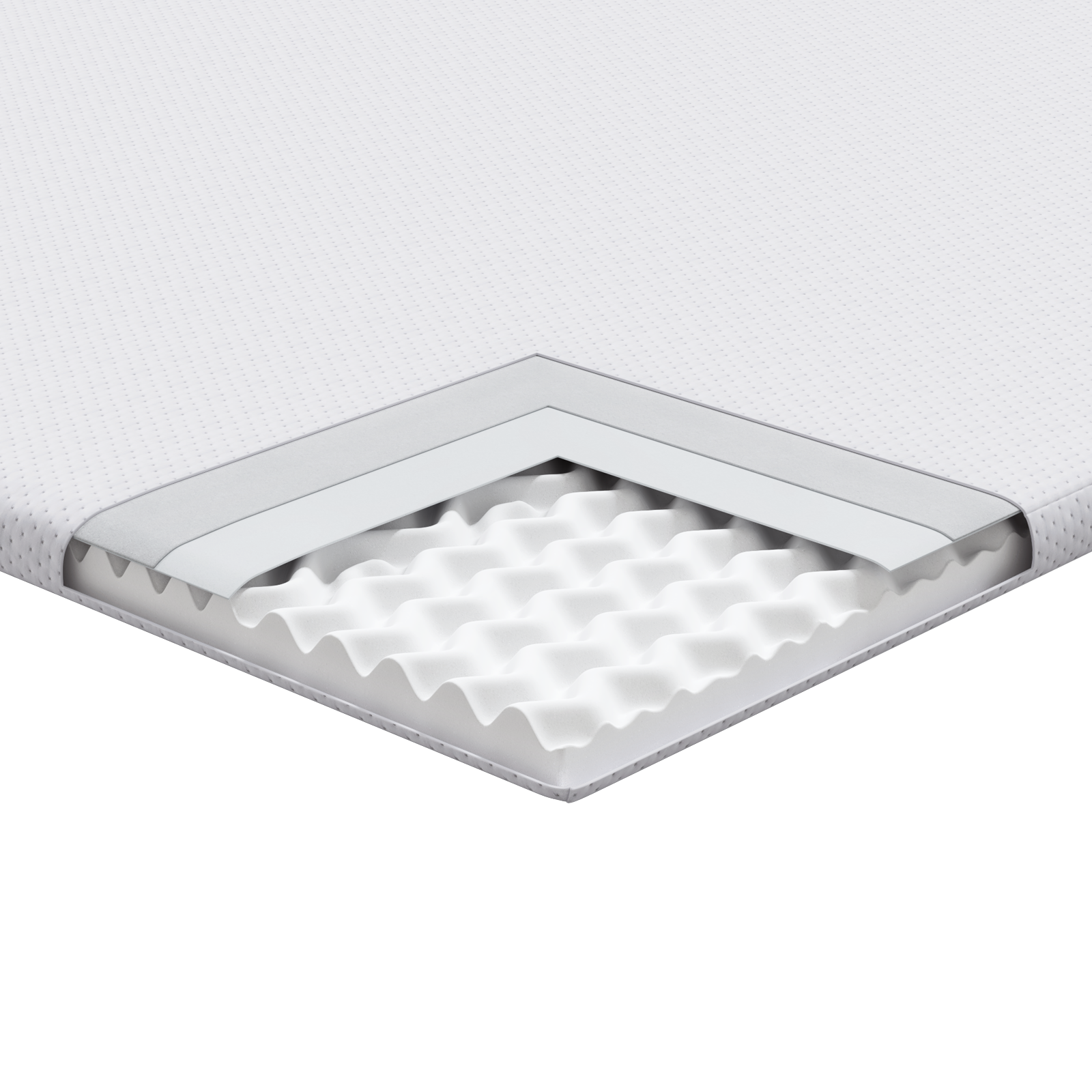 Matracpárnák fehér 120 x 200 cm 100% poliészter jacquard szövet