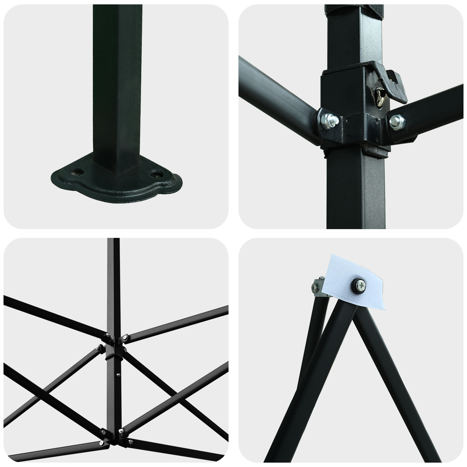 Sétáló üvegház pop-up kerettel zöld 430x290x315 cm fém