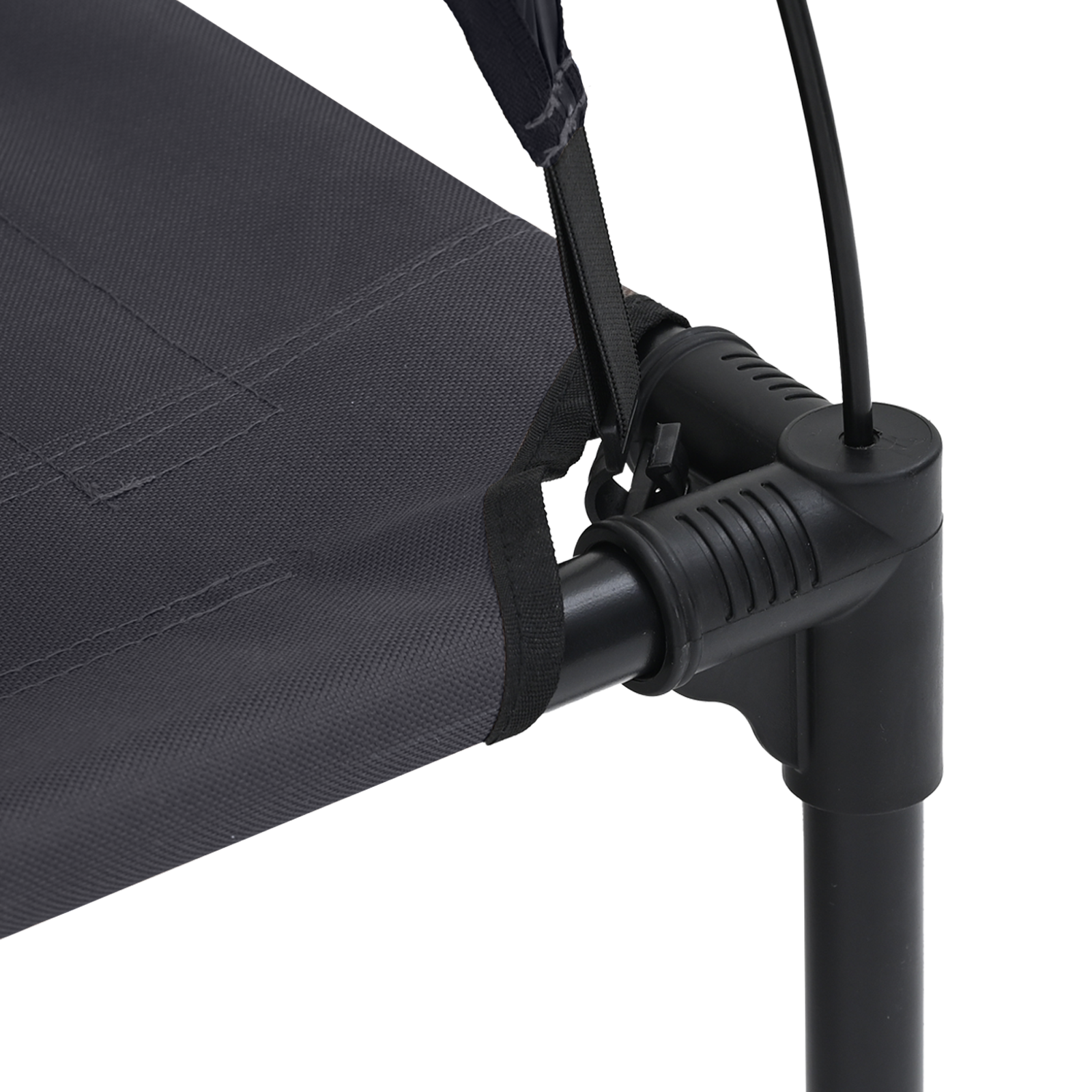 Emelt kutyaágy levehető tetővel fekete xl acél