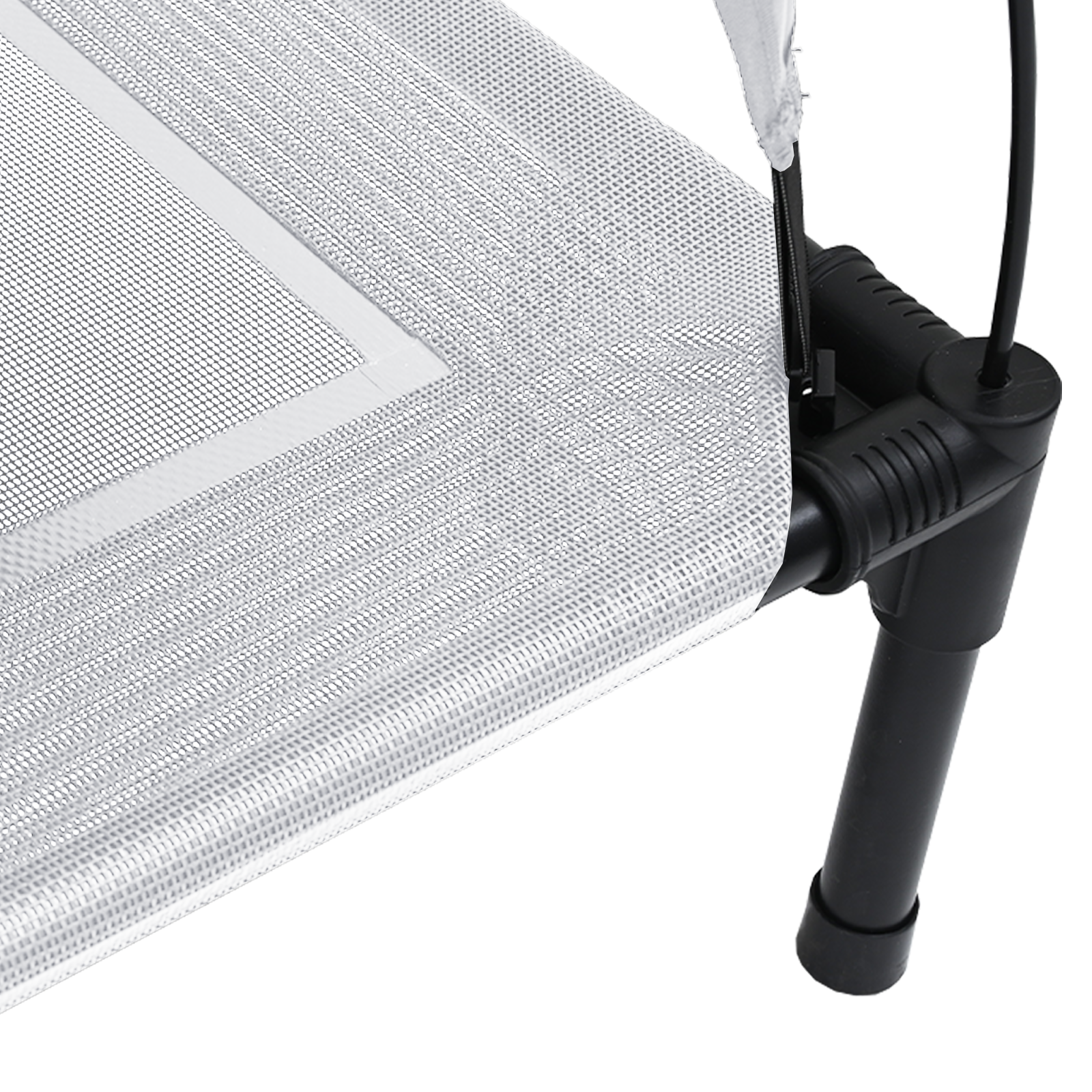 Emelt kutyaágy levehető tetővel ezüstszürke xl fém