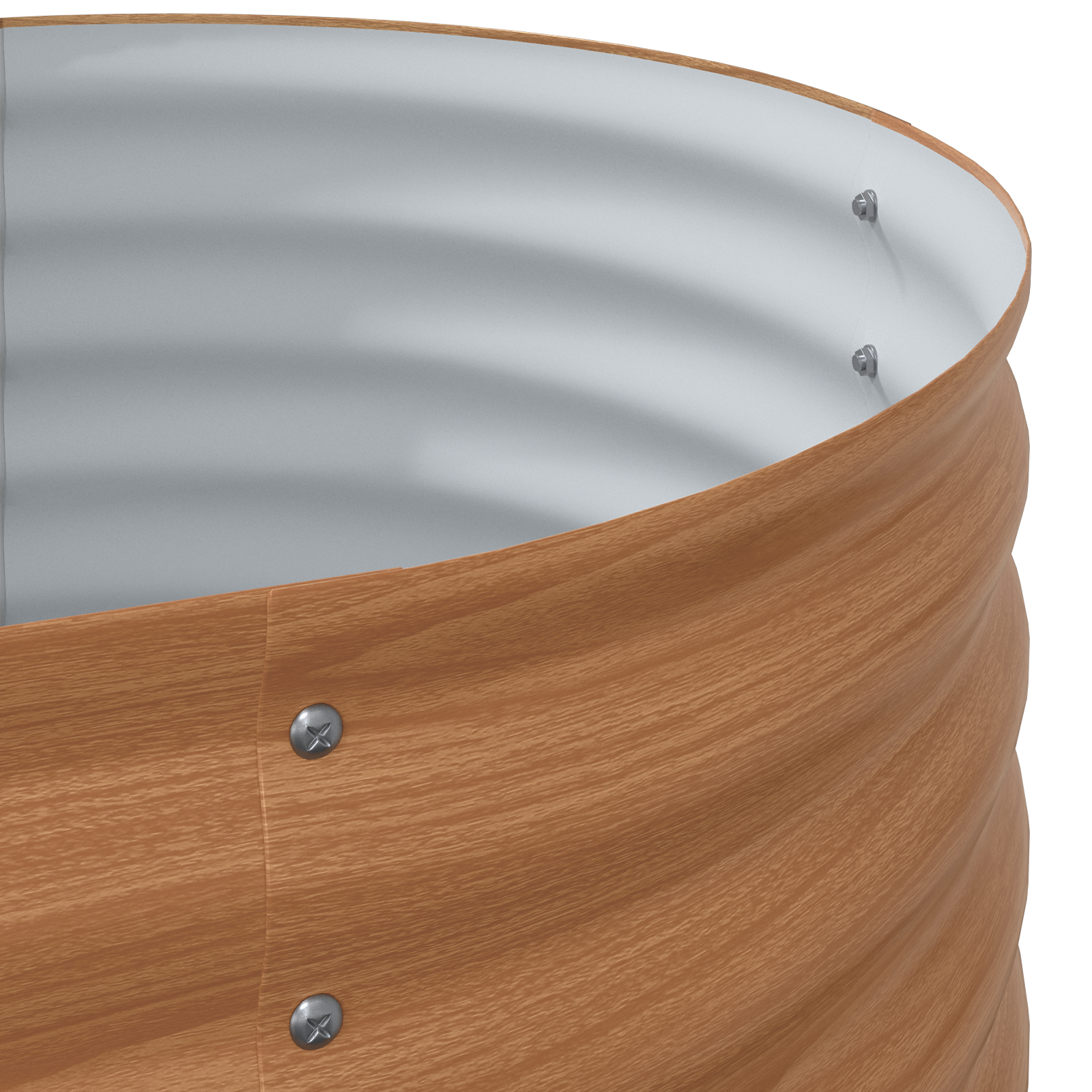 Emelt ágyás virágcserép fából készült hatás fém 320 x 80 x 81 cm