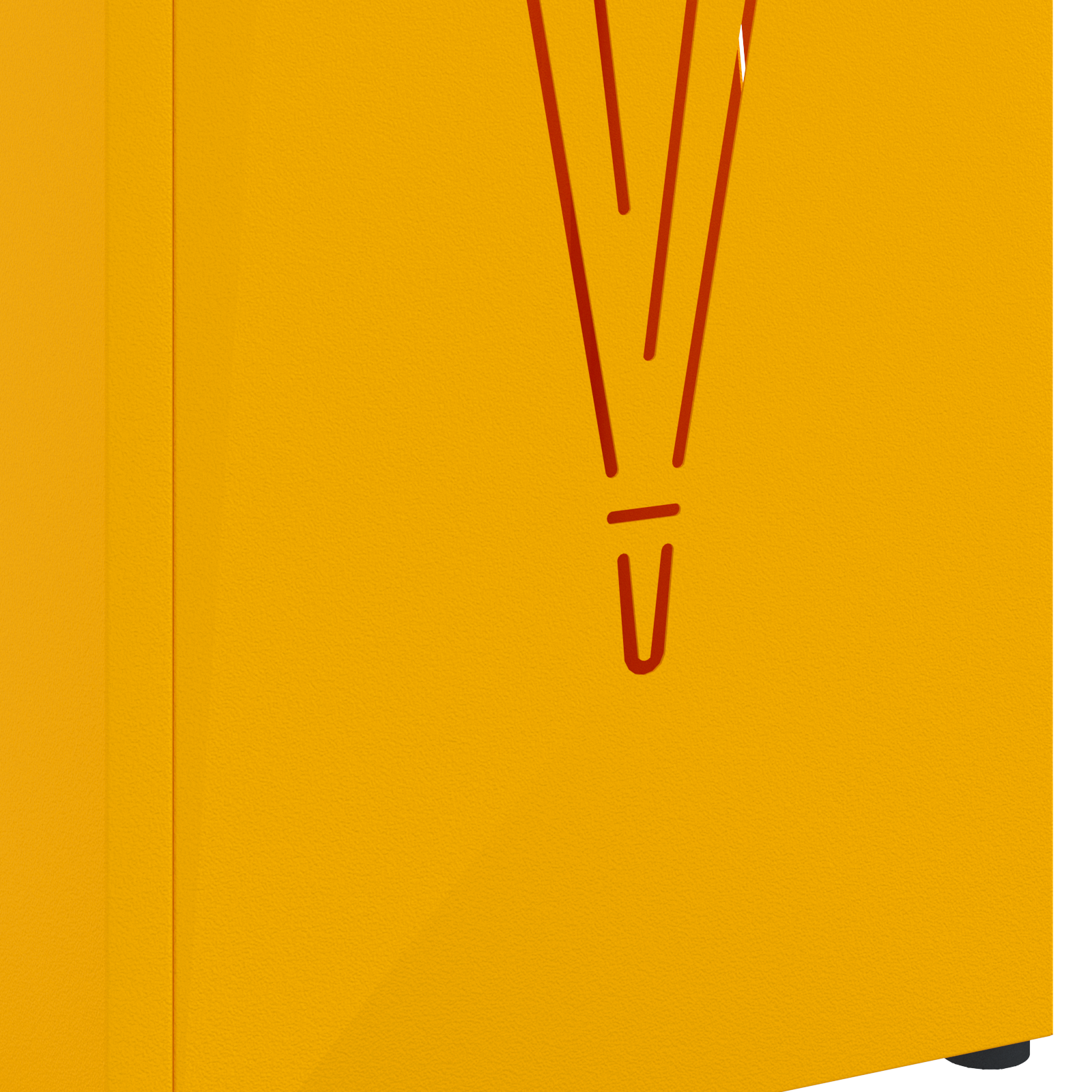 Esernyőtartó mustár sárga fém standard dekoratív betétek