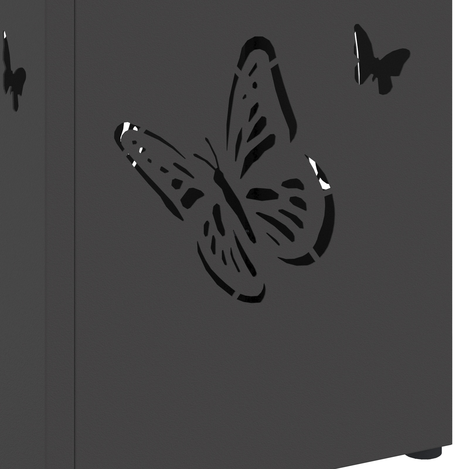 Esernyőtartó fekete fém szabványos dekoratív betétek