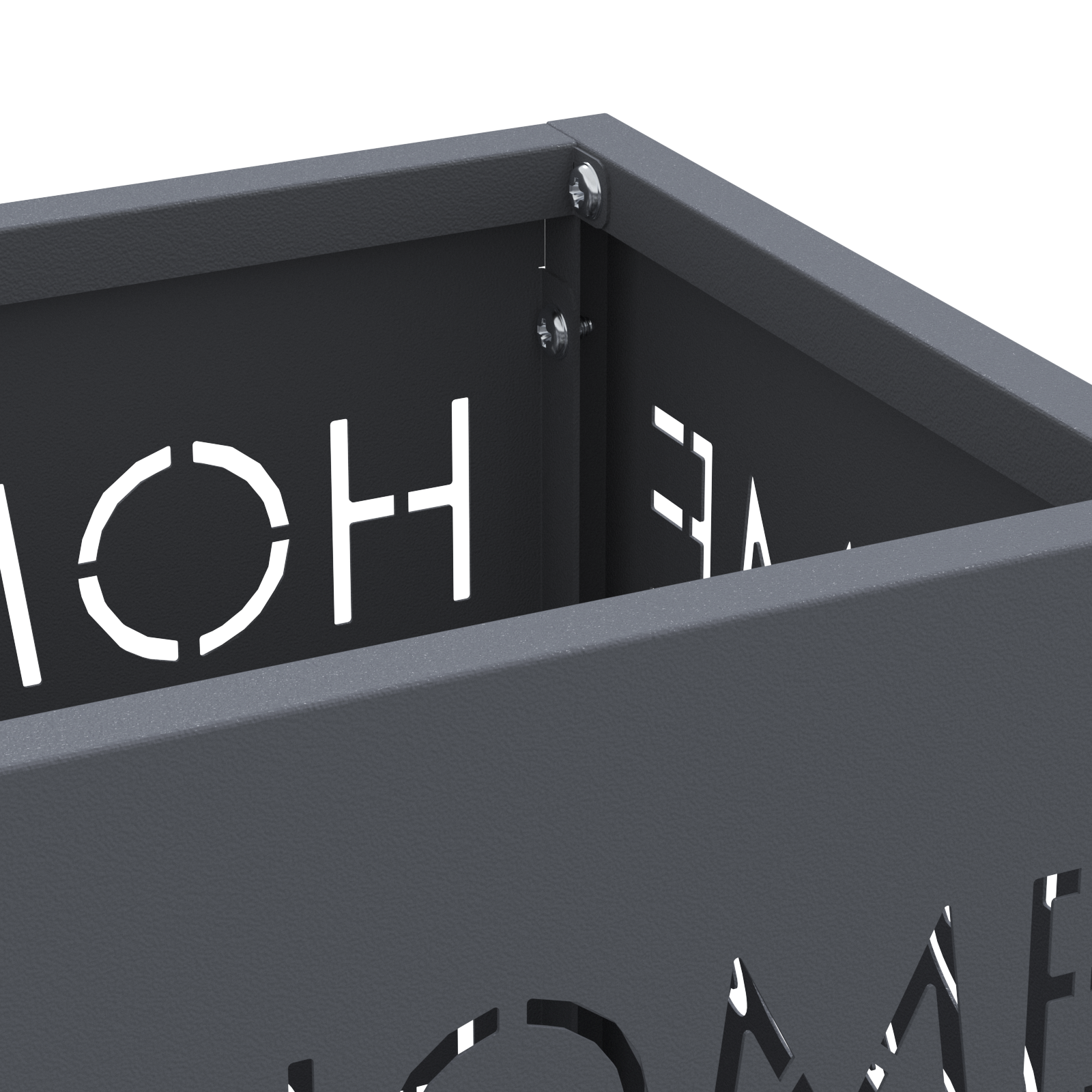 Esernyőtartó antracit fém közepes dekoratív betétek