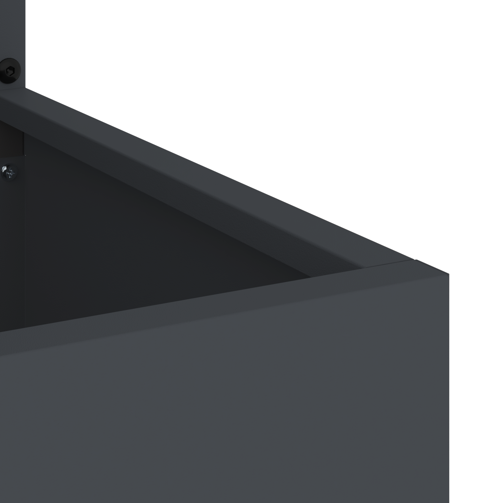 Kerti cserepes növény tartó dekoratív panellel antracitszürke