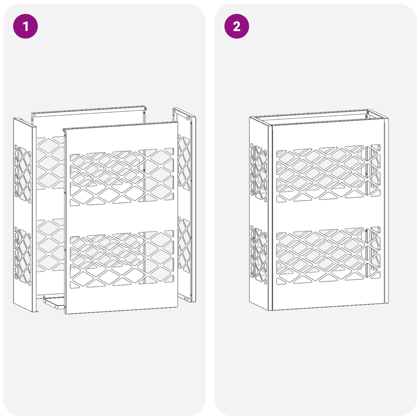 Esernyőtartó antracit fém közepes esernyőtartó téglalap