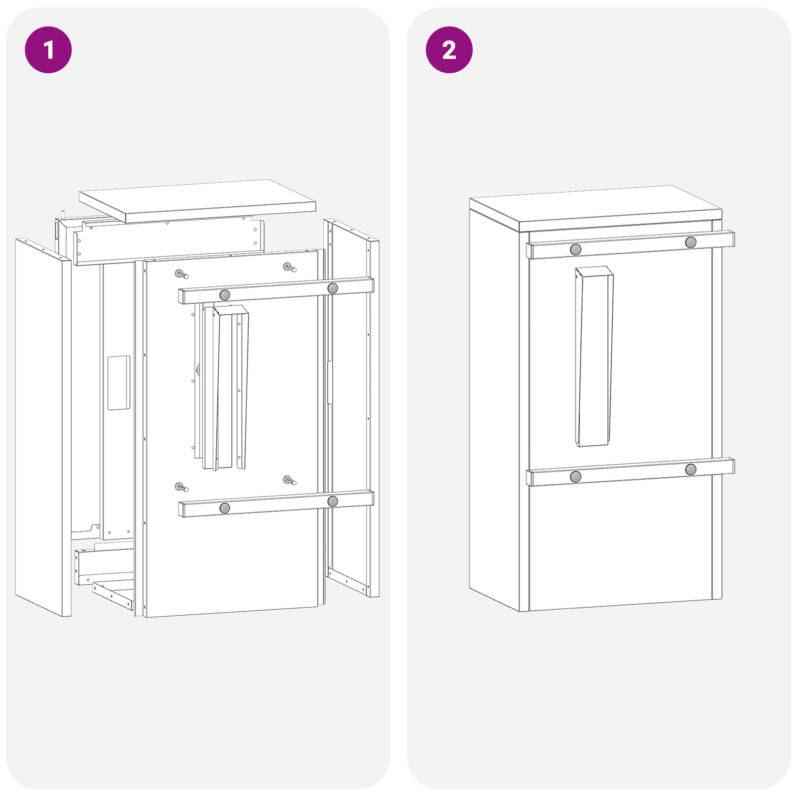 Postaláda fekete 30 x 23 x 55 cm acél