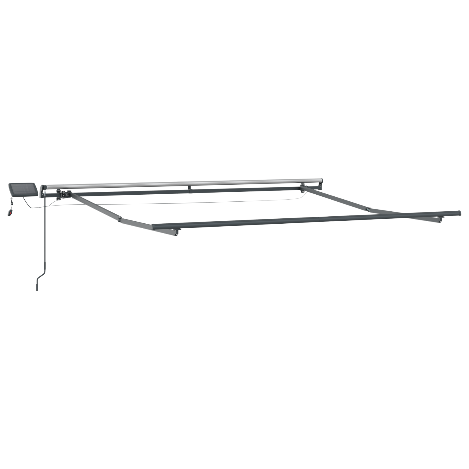 Kézi behúzható napellenző led-del sárga és narancssárga 300x250 cm Kézi behúzható napellenző led-del sárga és narancssárga 300x250 cm