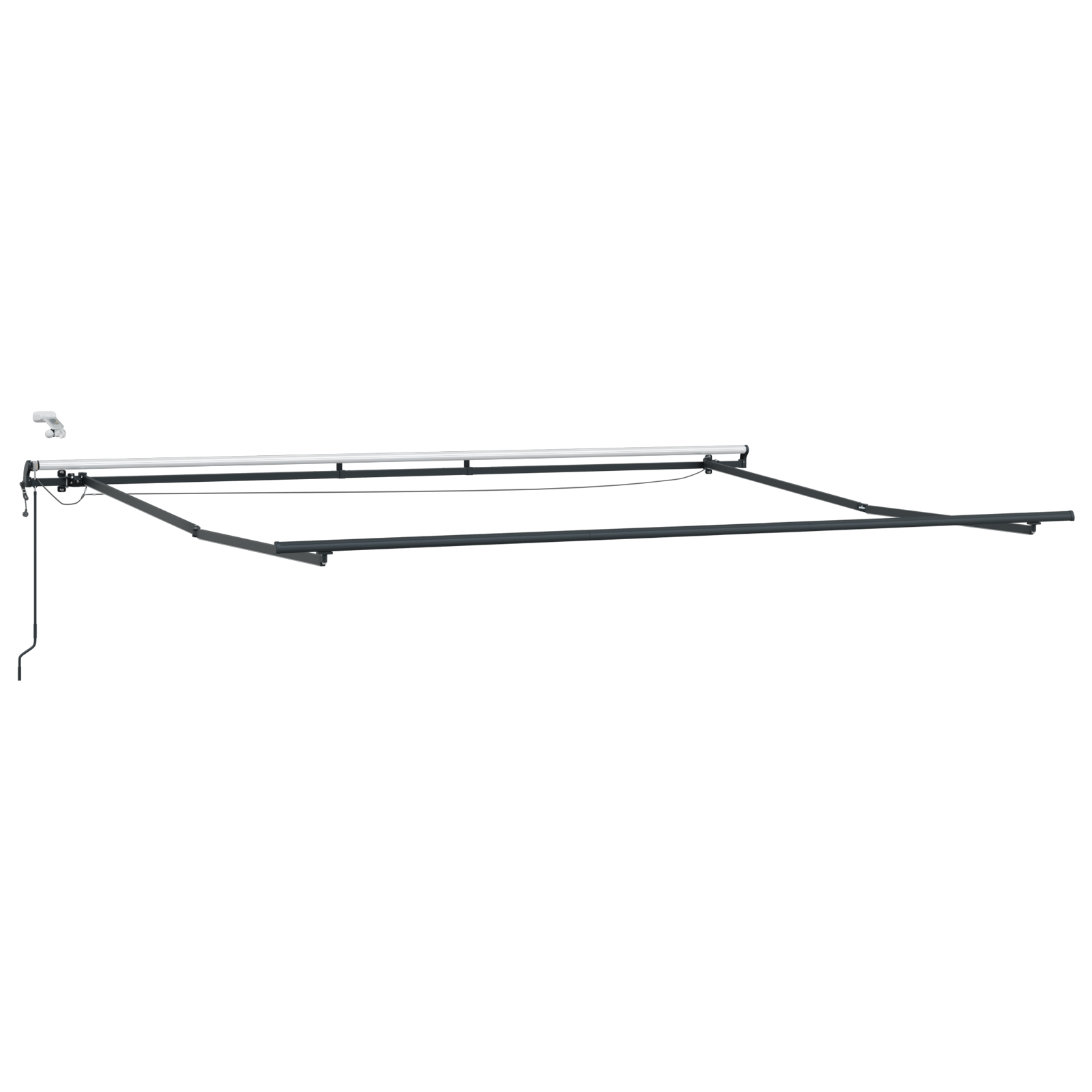 Automatikus behúzható napernyő led multiszínű csíkkal 450x300 cm
