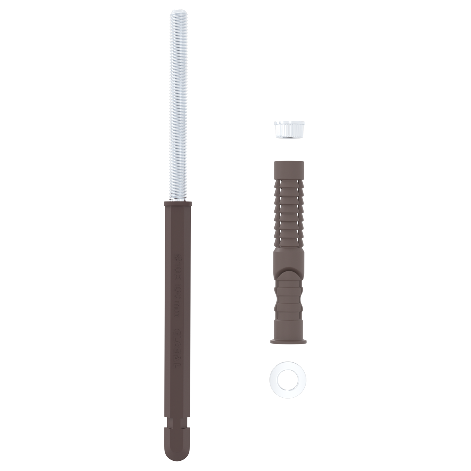 Lebegő polc konzolok 12 pcs barna ø10 x 170 mm acél