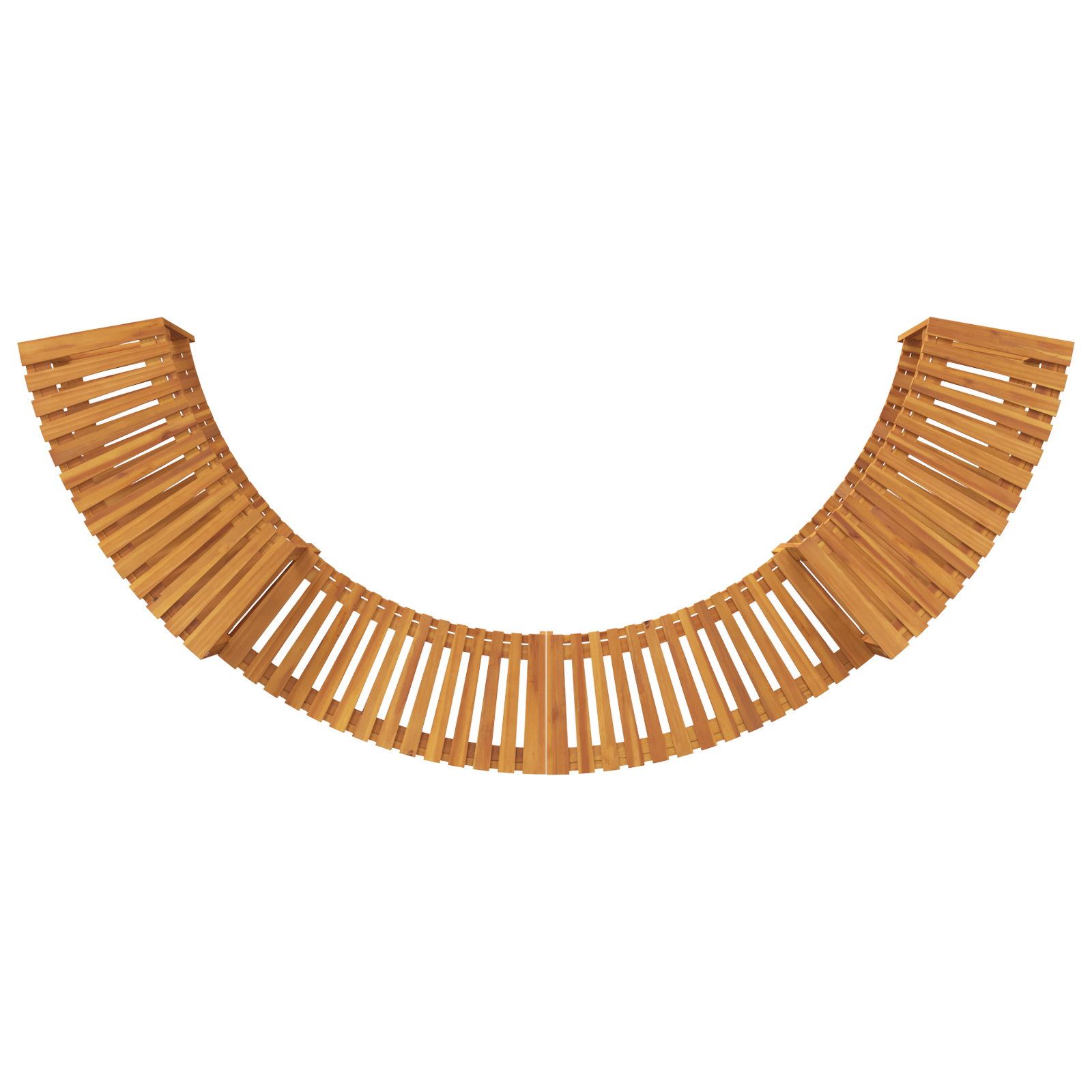 Gőzfürdő környezet félkör 272x120.5x55.5 cm szilárd akácfa