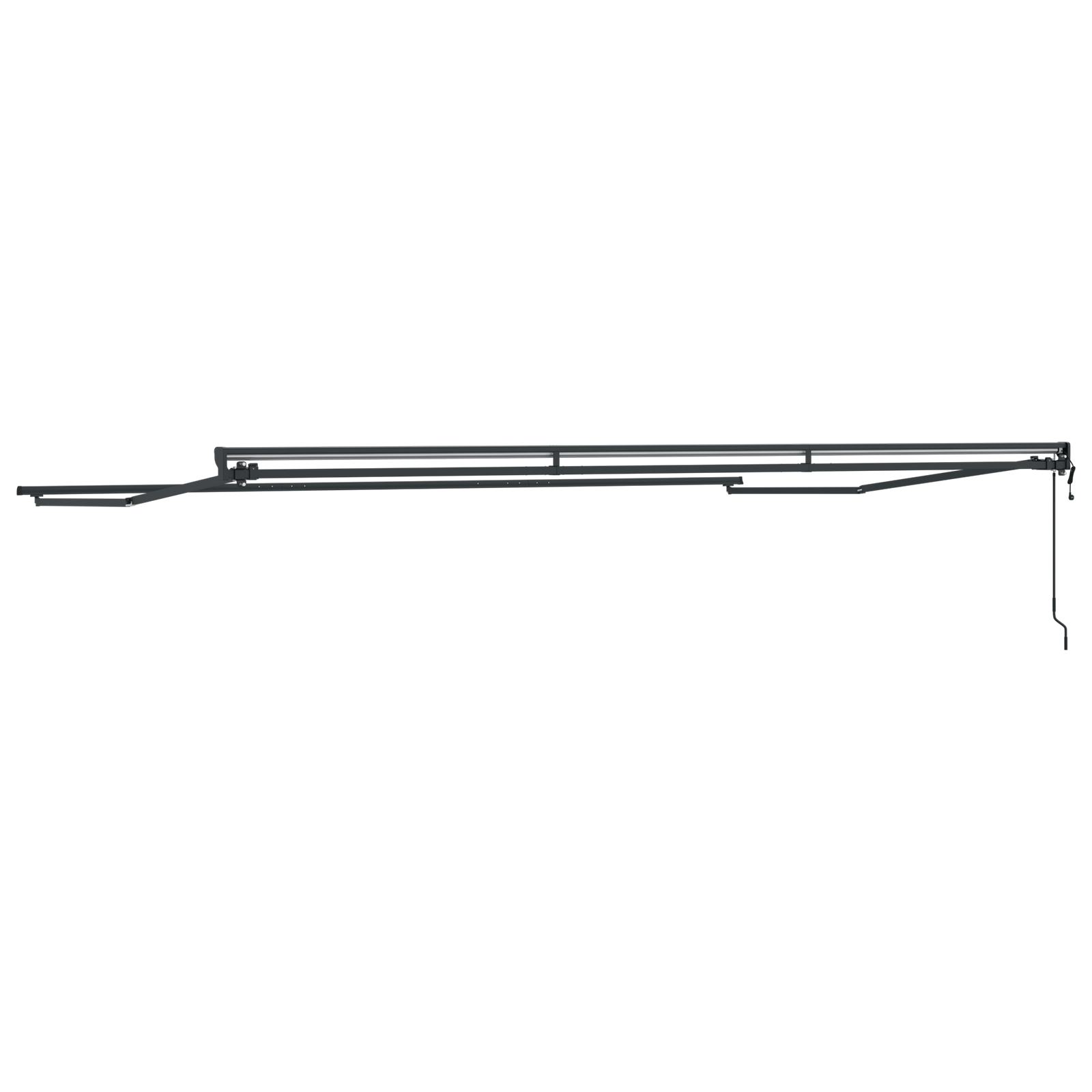 Elektromos fél-cassette napernyő keret felhúzható fém