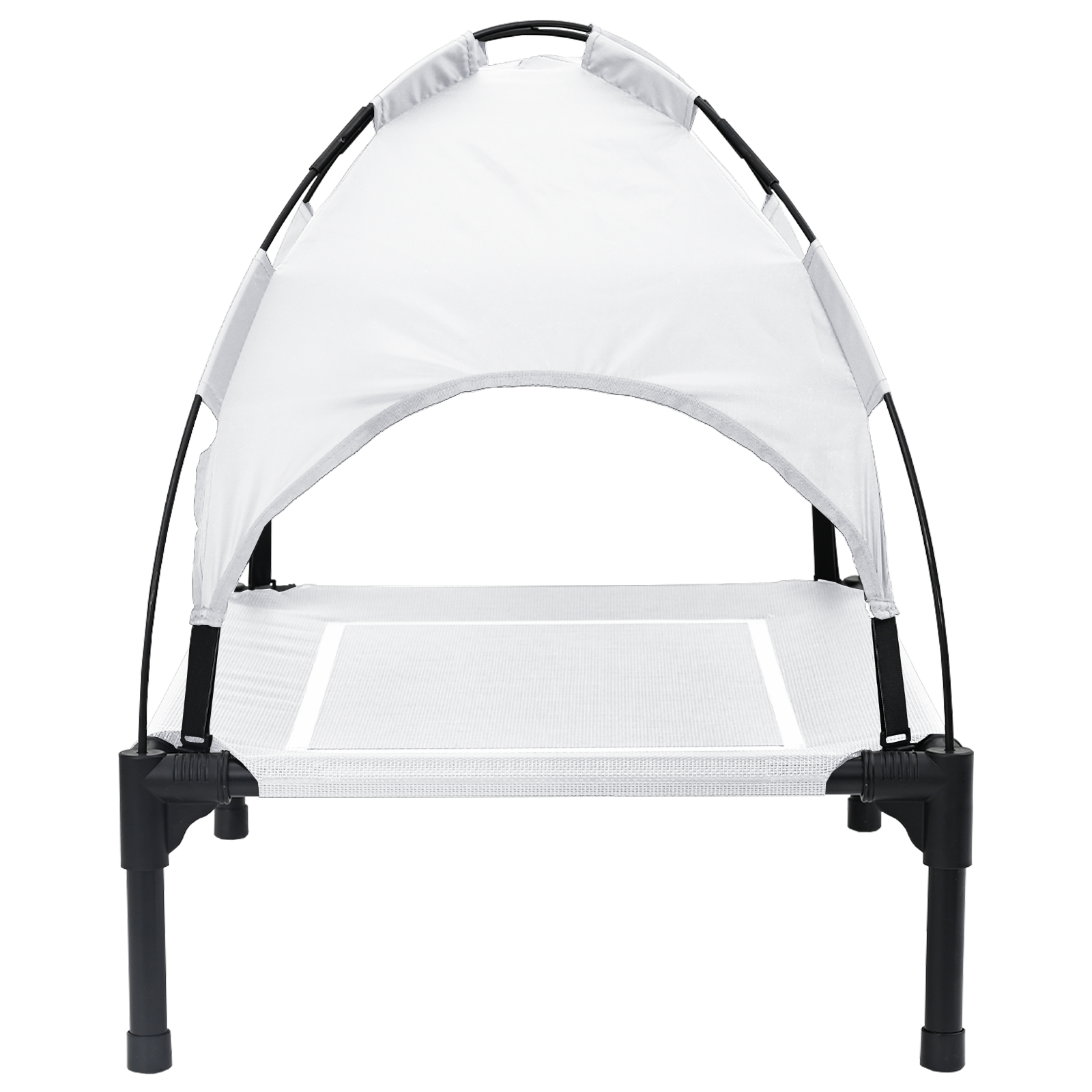 Emelt kutyakád levehető tetővel ezüst szürke acél