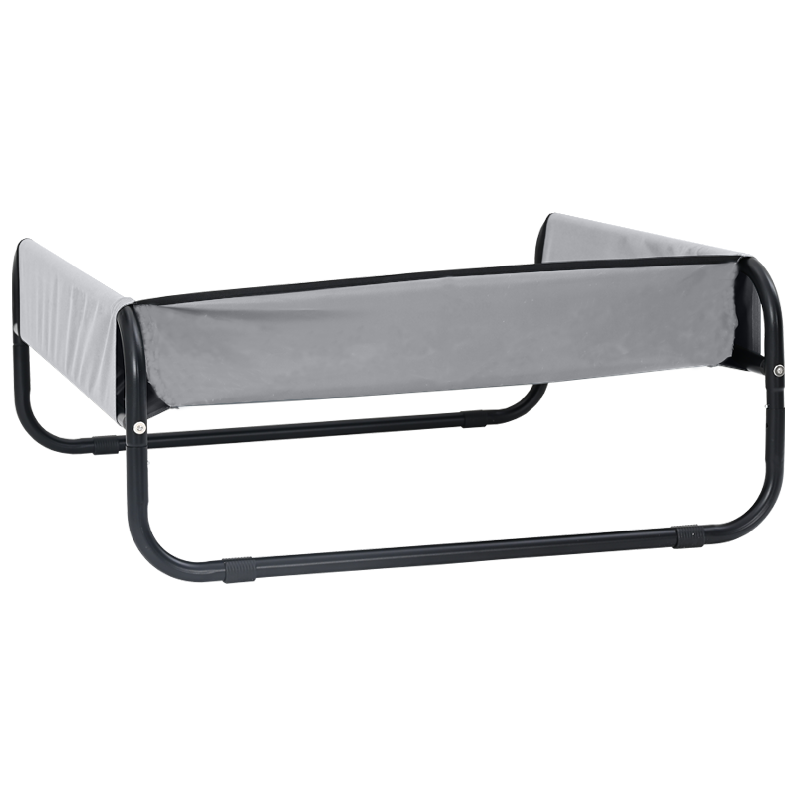 Világosszürke emelt kutyaágy m oxford szövet és acél