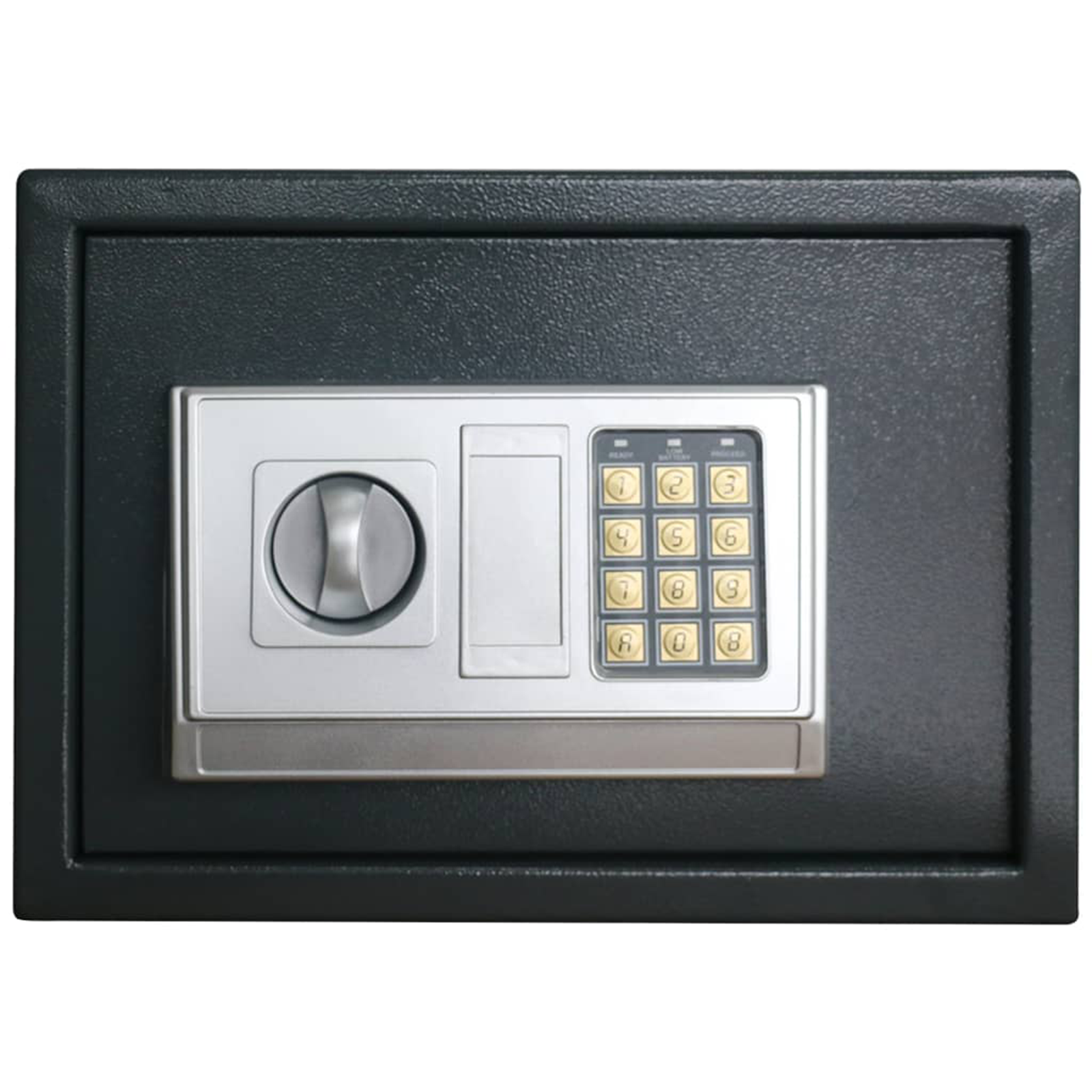 Elektronikus digitális széf polccal sötétszürke 35 x 25 x 25 cm acél Elektronikus digitális széf polccal sötétszürke 35 x 25 x 25 cm acél