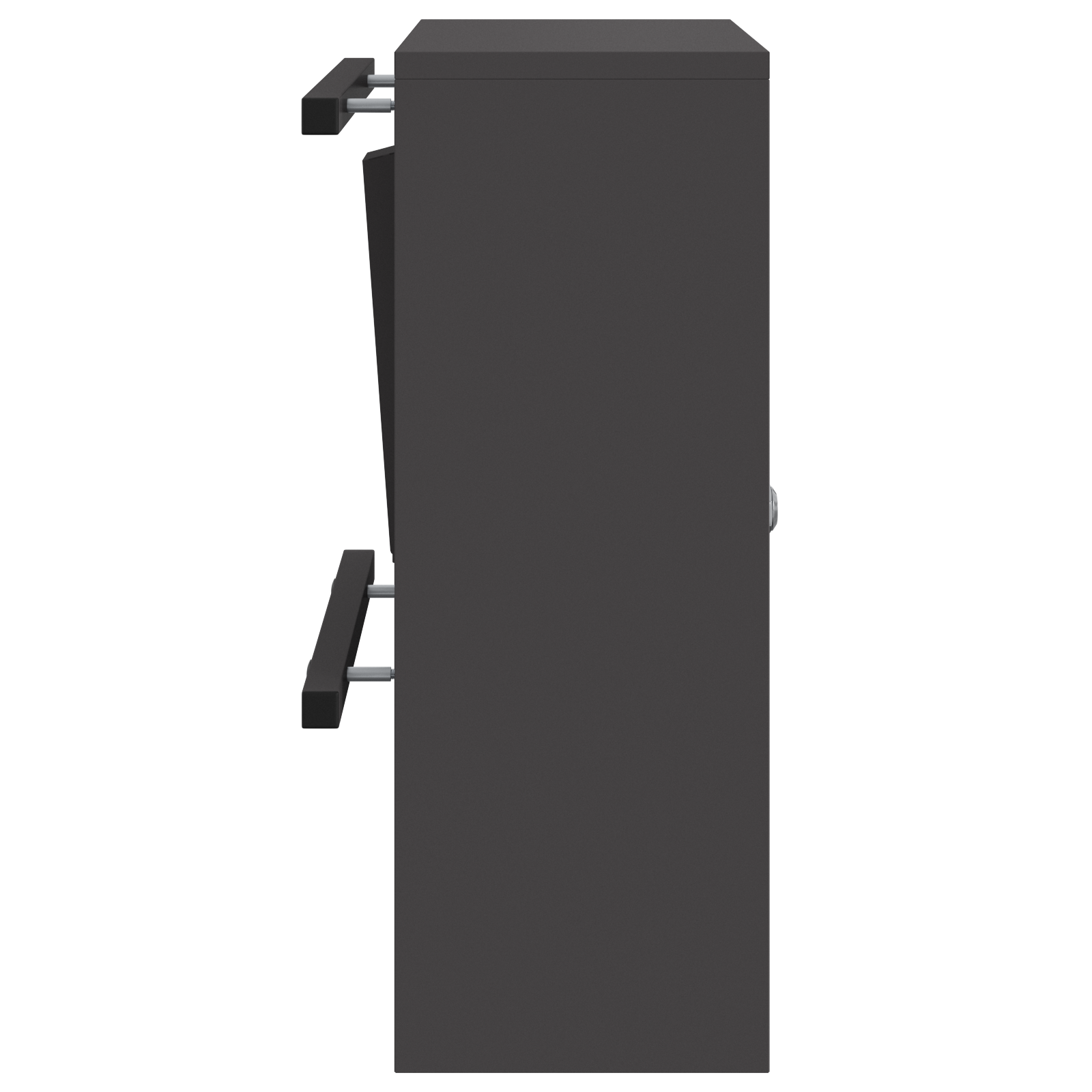 Postaláda fekete 30 x 23 x 55 cm acél