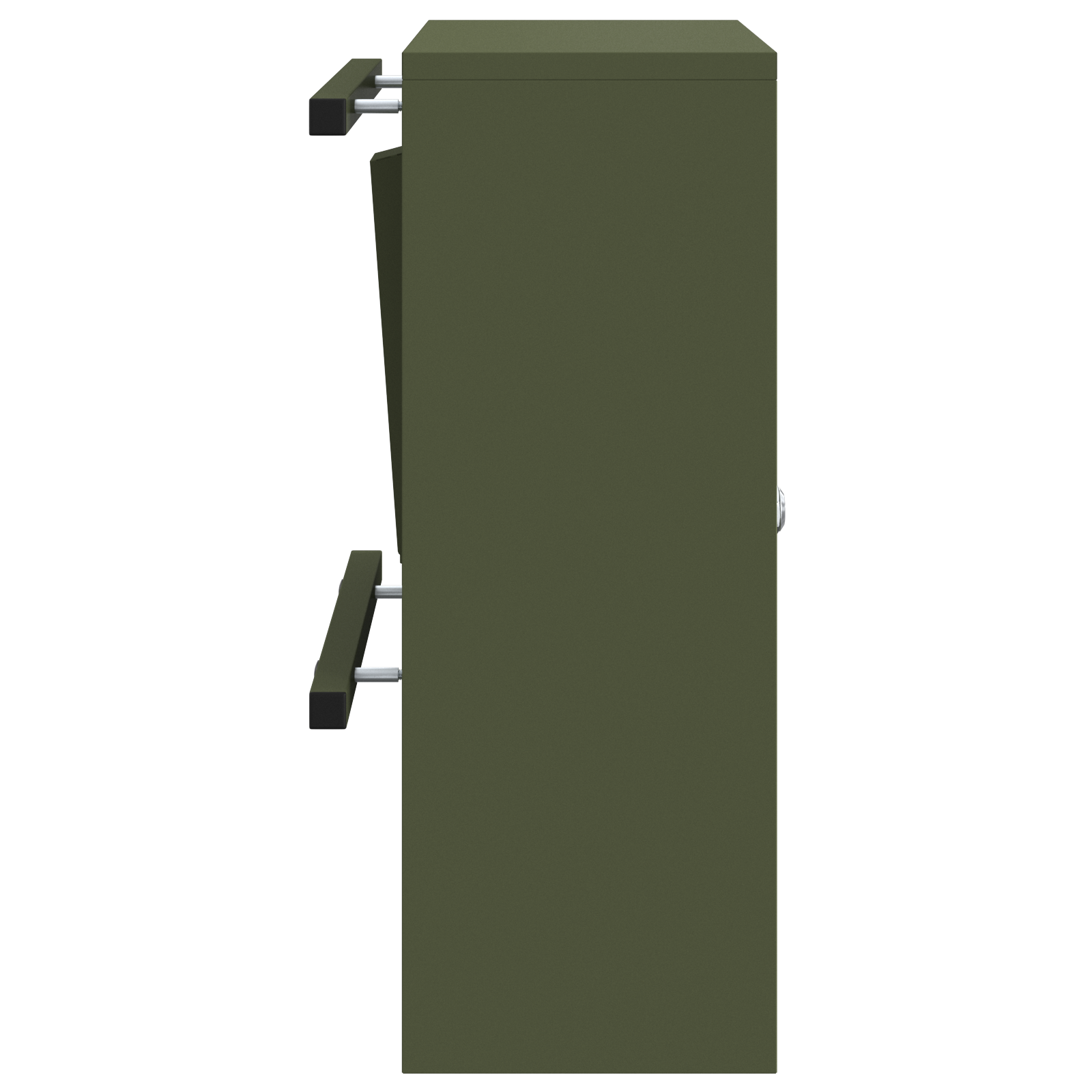 Postaláda oliva zöld 30 x 23 x 55 cm acél