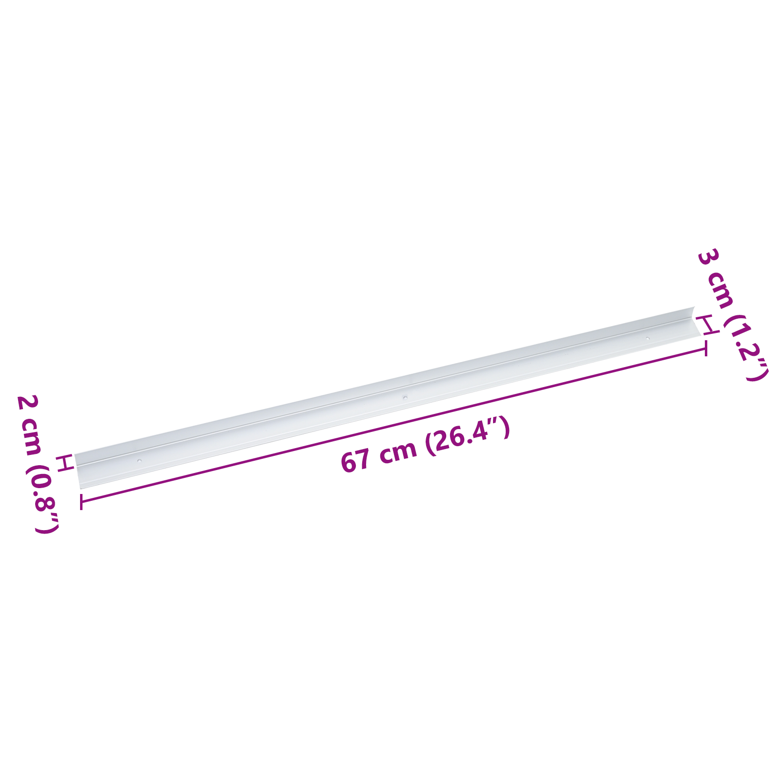 Lépcső orom 10 pcs ezüst 67 cm alumínium