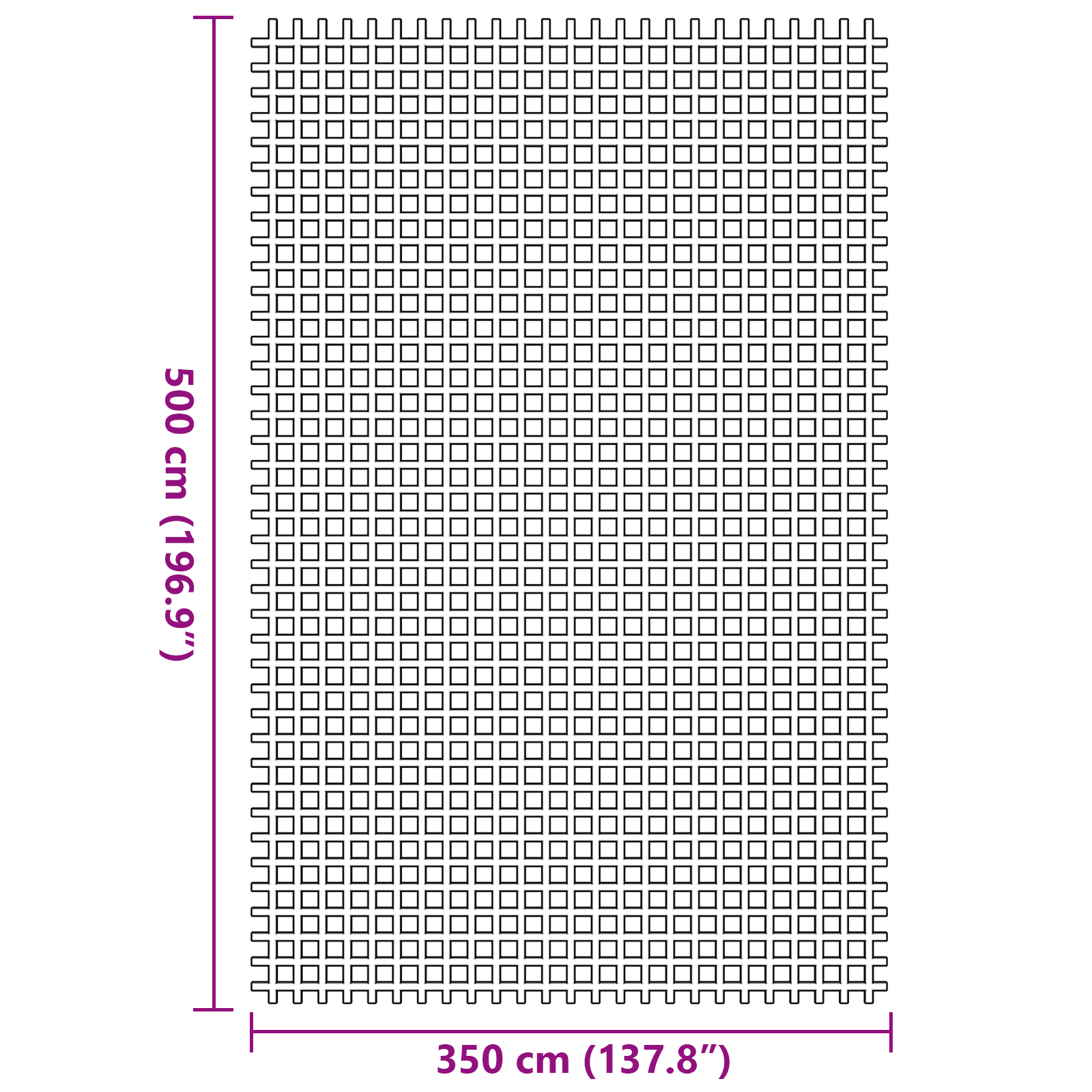 Sátor szőnyeg kék 3,5x5 m