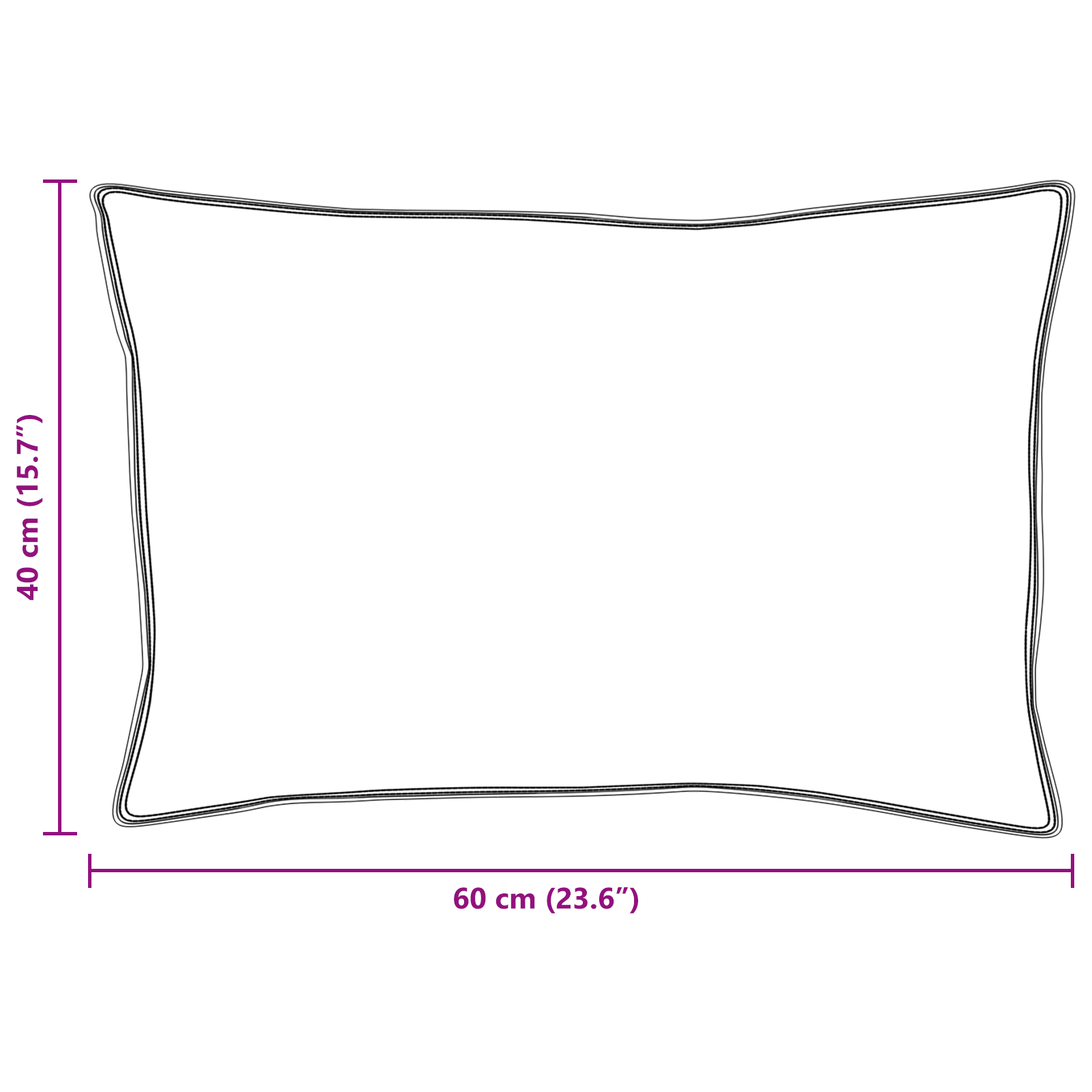 Párna fehér 40 x 60 cm 130gsm 100% pamut