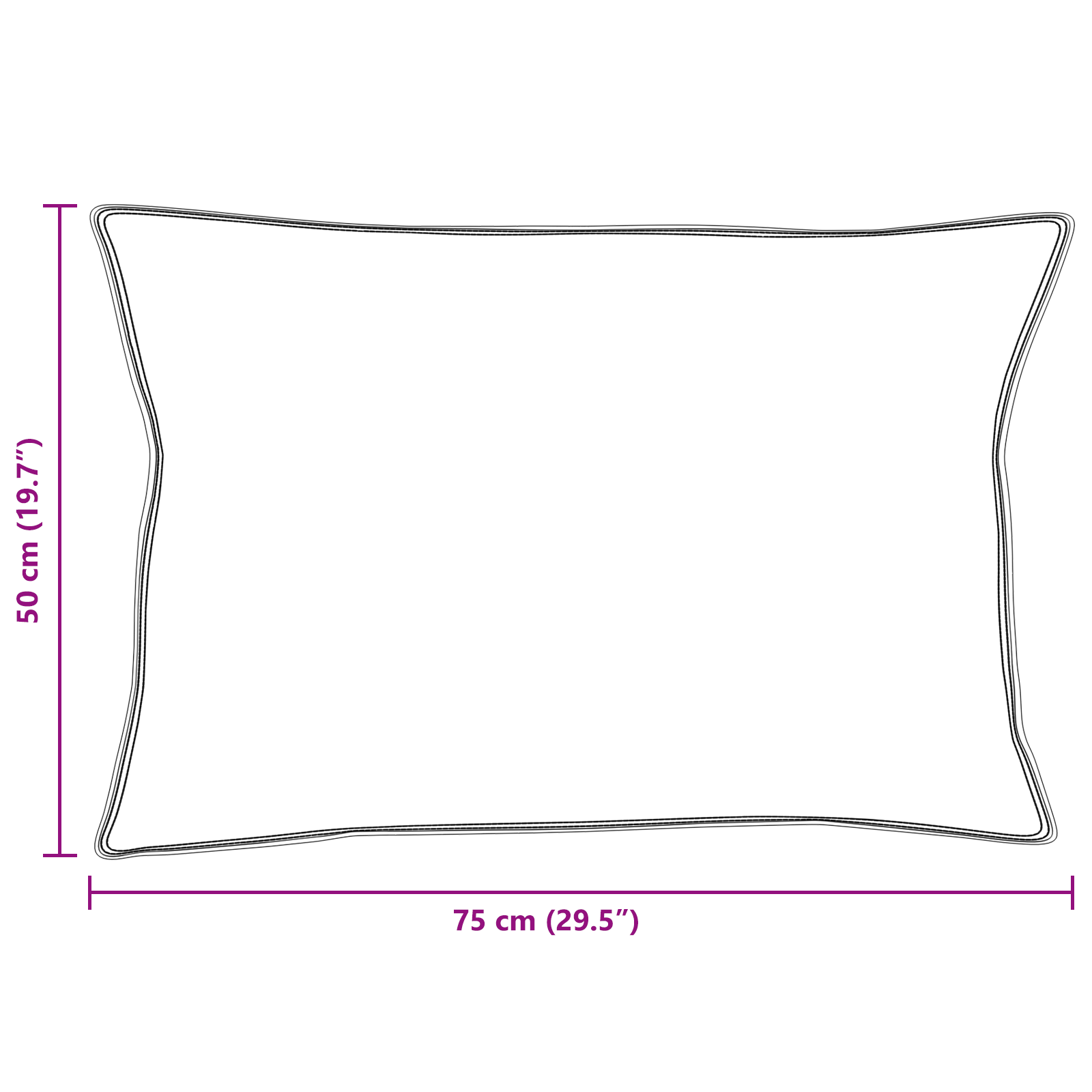 Párna fehér 50 x 75 cm 130gsm 100% pamut