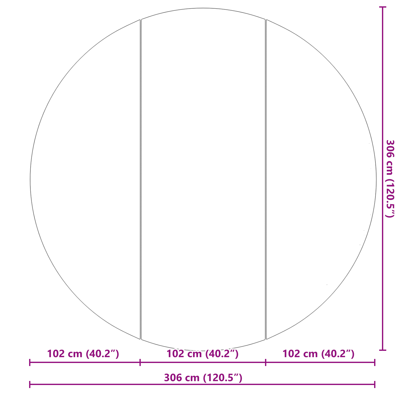 Kerek medencefedő fekete polietilén ø 306 cm vízálló anyagok Kerek medencefedő fekete polietilén ø 306 cm vízálló anyagok