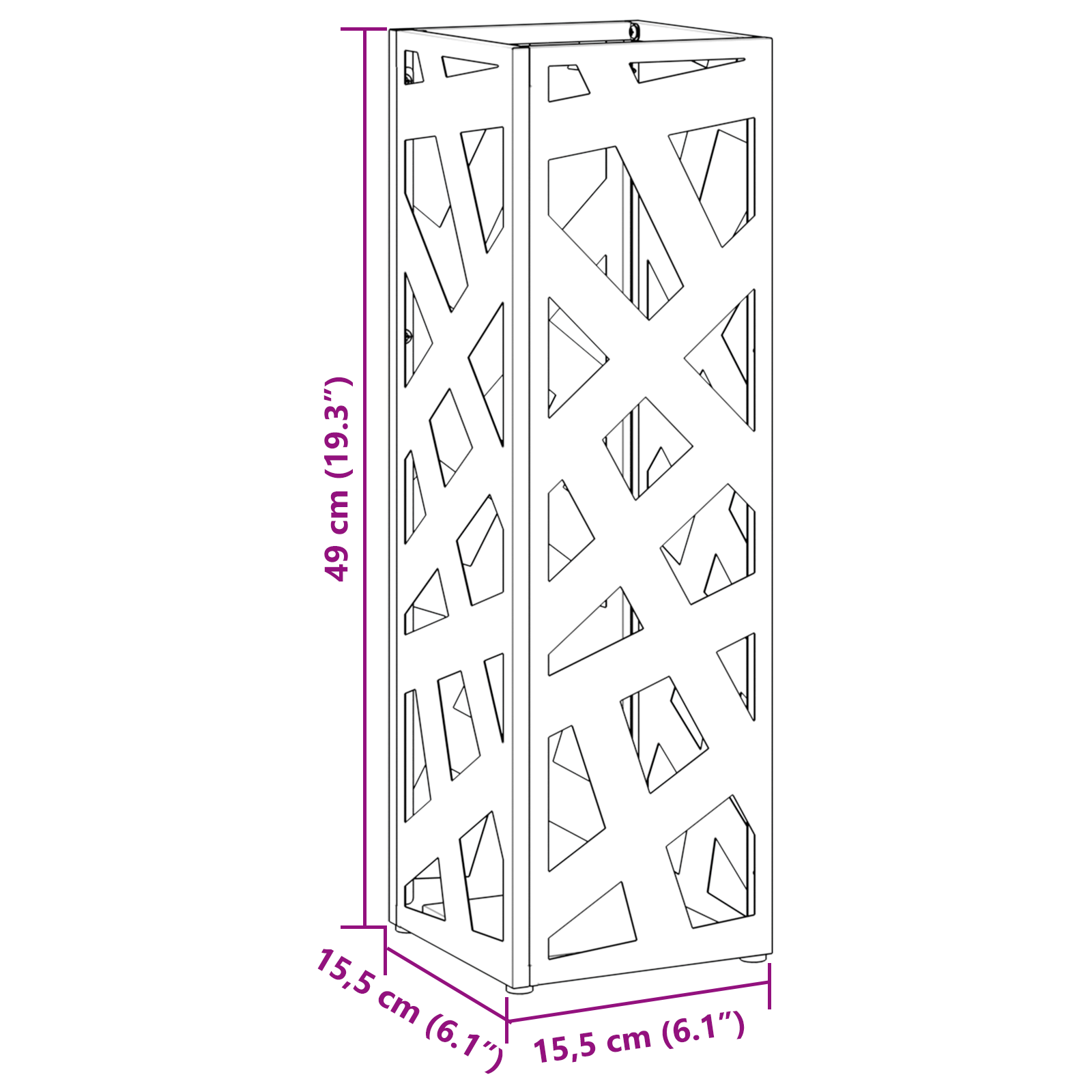 Esernyőtartó antracit fém közepes tartós esernyőtartó