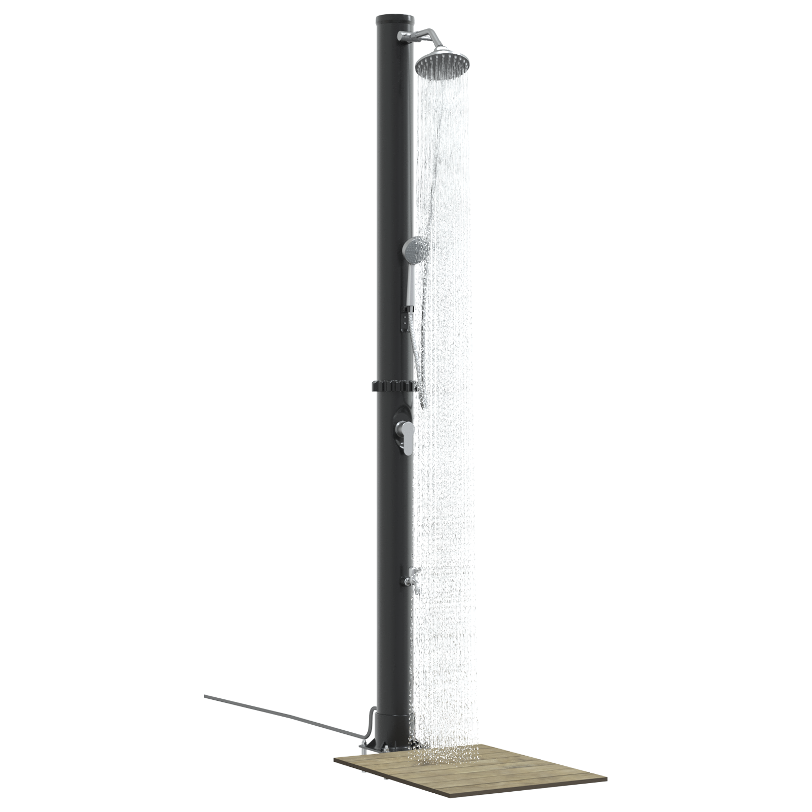 Kültéri napelem zuhany kézi zuhanyfejjel 217 cm 20 l