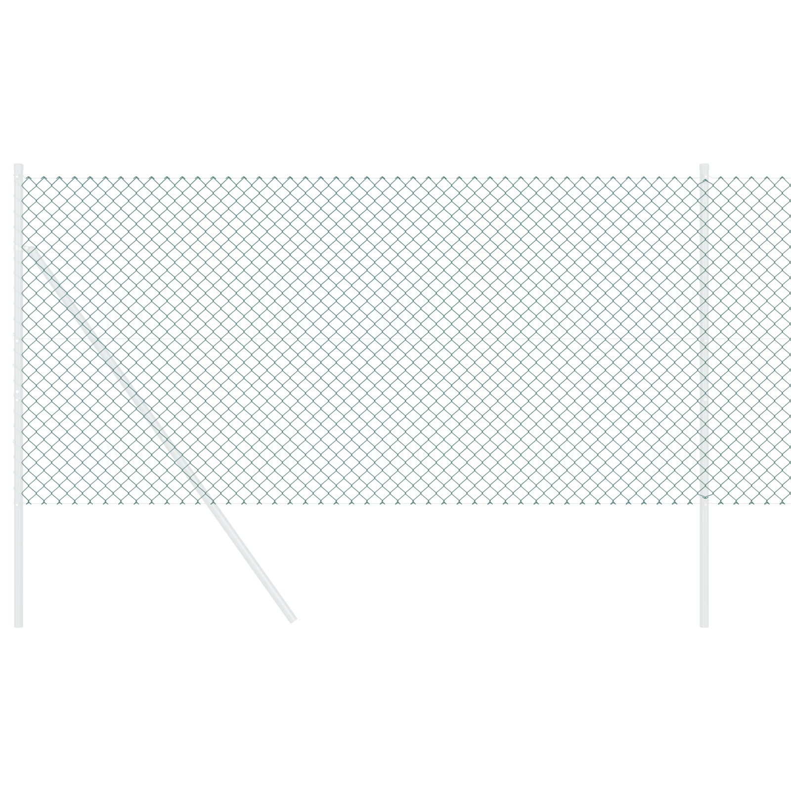 Lánc link kerítés zöld 1,4x10 m acél